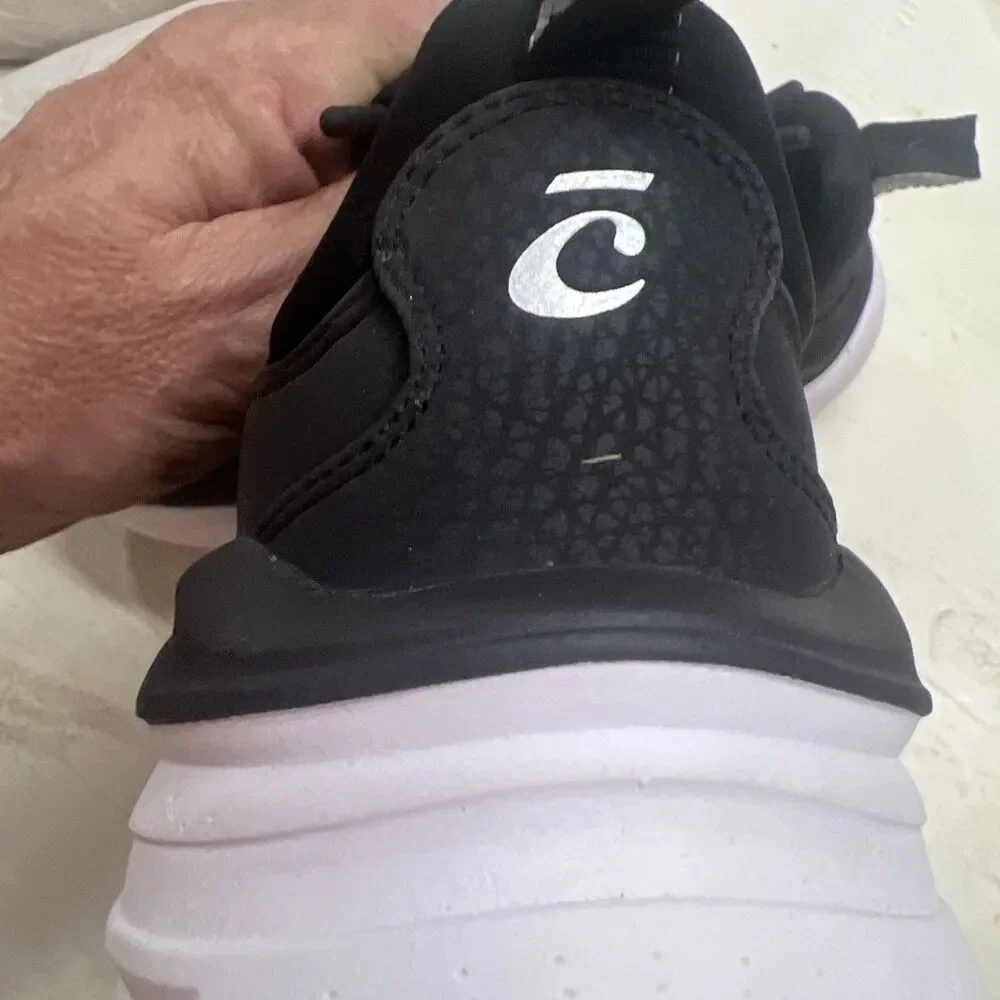 Clove Shoes Womens Size 7 Black White Slip On Walking Comfort Sneakers Nursing